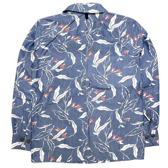 Rag & Bone Mace Shirt Jacket Indigo Floral $399 - Picture 3 of 3